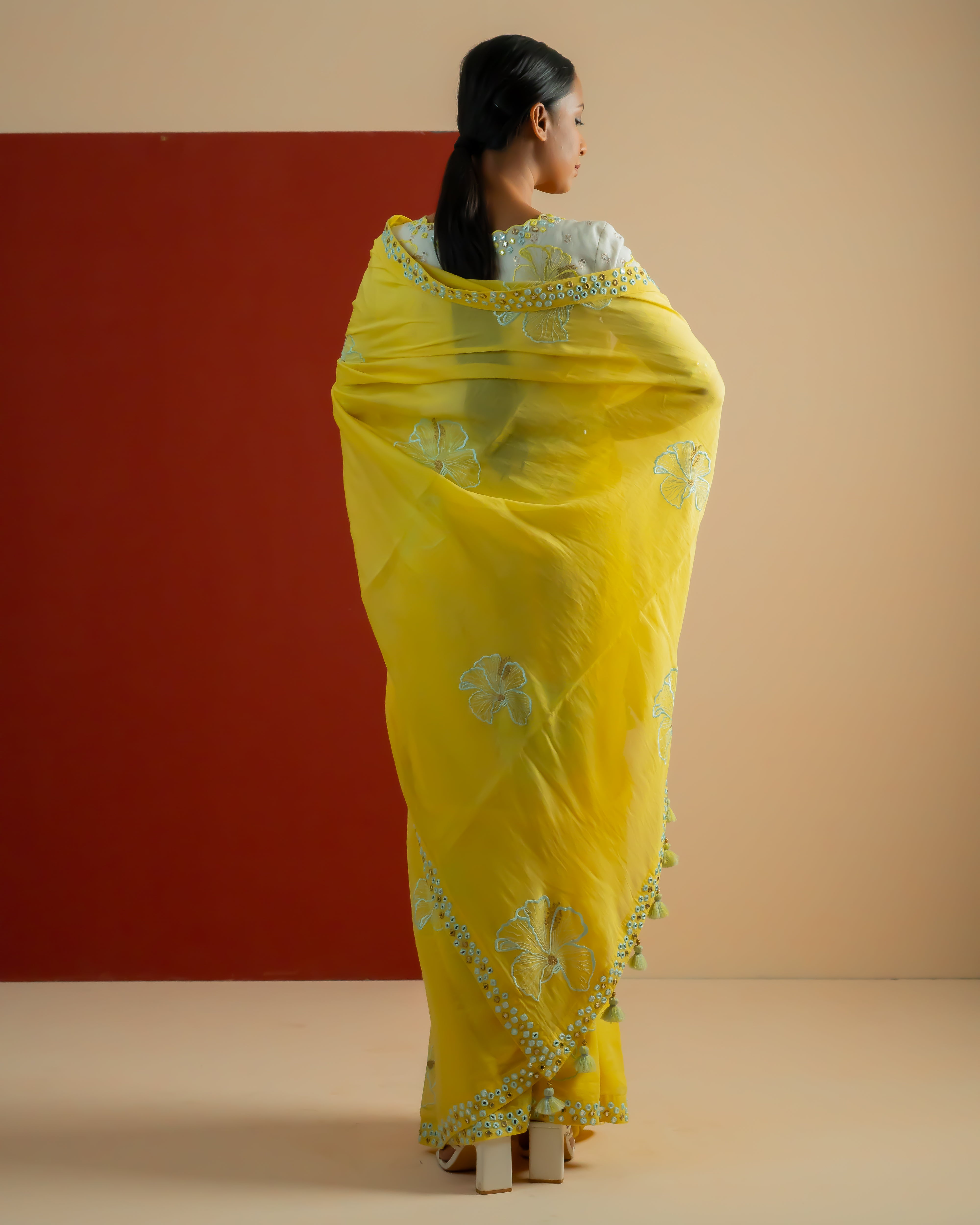 Yellow Lily Saree