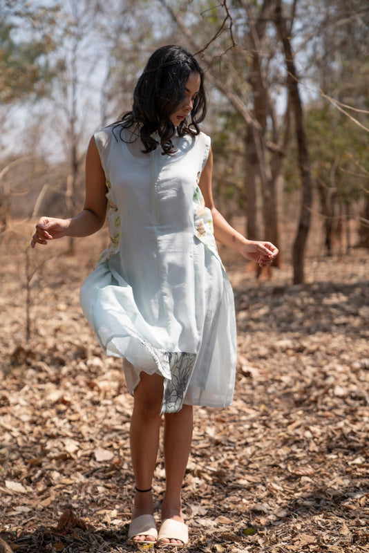 Blue Waistcoat Dress