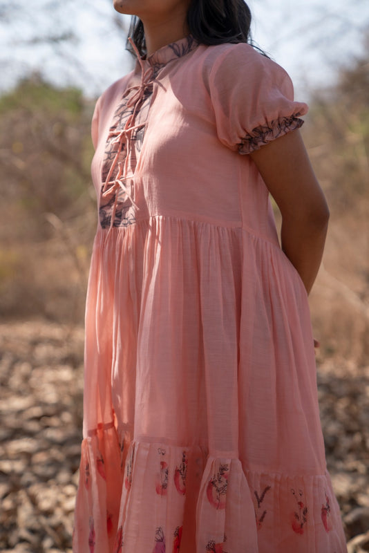 Peach Knots Dress